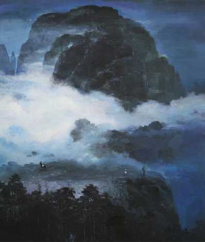 The donkey look at the cloud