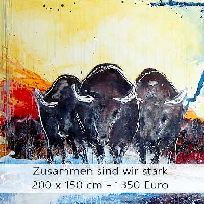 Zusammen sind wir stark - Stierbild (Kontaktformular)